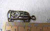 Accessories - 10 Pcs Of Antique Bronze Filigree Bird Cage Charms 13x26mm A161