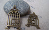 Accessories - 10 Pcs Of Antique Bronze Filigree Bird Cage Charms 17x33mm A151