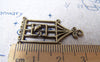Accessories - 10 Pcs Of Antique Bronze Filigree Bird Cage Charms 18x32mm A162