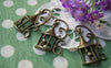 Accessories - 10 Pcs Of Antique Bronze Filigree Bird Cage Charms 20x34mm A2851