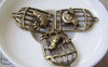 Accessories - 10 Pcs Of Antique Bronze Filigree Bird Cage Pendants Charms 22x35mm A591