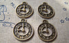 Accessories - 10 Pcs Of Antique Bronze Filigree Clock Charms 20x25mm A480