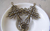 Accessories - 10 Pcs Of Antique Bronze Filigree Cross Pendants Charms 42x63mm A4518
