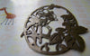 Accessories - 10 Pcs Of Antique Bronze Filigree Deer Oval Embellishment 46x64mm A3989