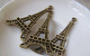 Accessories - 10 Pcs Of Antique Bronze Filigree Eiffel Tower Pendants 25x45mm A4242