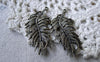 Accessories - 10 Pcs Of Antique Bronze Filigree Feather Charms 19x37mm A7737