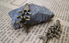 Accessories - 10 Pcs Of Antique Bronze Filigree Fish Bone Pendants Charms 12x32mm A3448