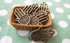 Accessories - 10 Pcs Of Antique Bronze Filigree Flower Hamsa Hand Charms 15x24mm A703