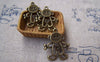 Accessories - 10 Pcs Of Antique Bronze Filigree Happy Boy Charms 21x25mm A698