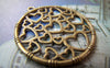 Accessories - 10 Pcs Of Antique Bronze Filigree Heart Ring Charms 32mm A1516