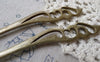 Accessories - 10 Pcs Of Antique Bronze Filigree Hook Bookmark Charms 15x148mm A7109