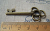 Accessories - 10 Pcs Of Antique Bronze Filigree Key Charms 23x54mm A174
