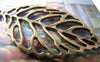 Accessories - 10 Pcs Of Antique Bronze Filigree Leaf Pendants Charms 26x44mm A423