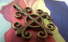Accessories - 10 Pcs Of Antique Bronze Filigree Lily Flower Cross Charms 25x26mm A382