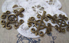 Accessories - 10 Pcs Of Antique Bronze Filigree Lily Flower Cross Charms 25x26mm A382