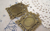 Accessories - 10 Pcs Of Antique Bronze Filigree Oval Cameo Base Bezel Settings Match 17x24mm   A5139