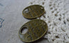 Accessories - 10 Pcs Of Antique Bronze Filigree Oval Love Note Connector Charms 20x29mm A5522