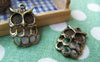Accessories - 10 Pcs Of Antique Bronze Filigree Owl Connectors Charms 13x21mm A113