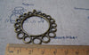 Accessories - 10 Pcs Of Antique Bronze Filigree Round Chandelier Earring Pendants Charms 44x45mm A2844