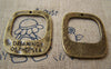 Accessories - 10 Pcs Of Antique Bronze Filigree Sea Square Charms 25x30mm A3403