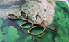 Accessories - 10 Pcs Of Antique Bronze Filigree Tree Leaf Connector Charms 18x38mm A1594