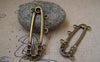 Accessories - 10 Pcs Of Antique Bronze Five Loops Brooch Pendant Connector Size 15x43mm A2215