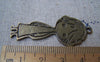 Accessories - 10 Pcs Of Antique Bronze Flat Boy Charms Pendants 21x48mm A2764