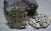 Accessories - 10 Pcs Of Antique Bronze Flat Tree Charms 47x50mm A7777