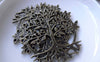 Accessories - 10 Pcs Of Antique Bronze Flat Tree Charms 47x50mm A7777