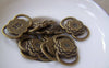 Accessories - 10 Pcs Of Antique Bronze Flower Connector Charms 14x22mm A3795
