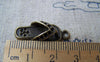 Accessories - 10 Pcs Of Antique Bronze Flower Flip Flop Charms 10x23mm A2876