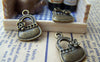 Accessories - 10 Pcs Of Antique Bronze Flower Handbag Charms 14x20mm A1847