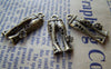 Accessories - 10 Pcs Of Antique Bronze Flower Jeans Pants Pendants Charms 11x23mm A1908