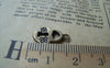 Accessories - 10 Pcs Of Antique Bronze Flower Lock Charms Double Sided 10x13mm A3005