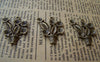 Accessories - 10 Pcs Of Antique Bronze Flower Pot Charms 23x28mm A471
