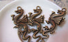 Accessories - 10 Pcs Of Antique Bronze Flying Dragon Charms Pendants 20x45mm A600