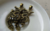 Accessories - 10 Pcs Of Antique Bronze Flying Dragon Charms Pendants 21x46mm A5587