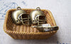 Accessories - 10 Pcs Of Antique Bronze Football Helmet Charms 15x18mm A1486