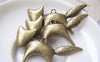 Accessories - 10 Pcs Of Antique Bronze Fox Charms Pendants 26x45mm A2897