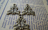Accessories - 10 Pcs Of Antique Bronze Gemini Twins Constellation Charms 18x25mm A373