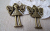 Accessories - 10 Pcs Of Antique Bronze Girl Fairy Charms Pendants 24x35mm A3444