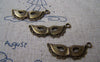 Accessories - 10 Pcs Of Antique Bronze Halloween Lady Mask Charms 12x31mm A1468