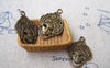 Accessories - 10 Pcs Of Antique Bronze Halloween Lady Mask Charms 20.5x31mm A686