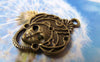Accessories - 10 Pcs Of Antique Bronze Halloween Lady Mask Charms 20.5x31mm A686