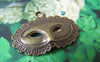 Accessories - 10 Pcs Of Antique Bronze Halloween Lady Mask Charms 23x32mm A4576