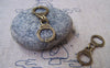Accessories - 10 Pcs Of Antique Bronze Handcuff Charms 11x30mm A1602