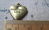 Accessories - 10 Pcs Of Antique Bronze Heart Charms 17x19mm A3057