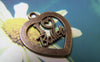 Accessories - 10 Pcs Of Antique Bronze Heart Charms 21x24mm A2295