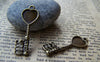 Accessories - 10 Pcs Of Antique Bronze Heart Key Base Pendant Charms Match 10x10 Cabochon A3570
