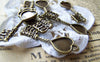 Accessories - 10 Pcs Of Antique Bronze Heart Key Base Pendant Charms Match 10x10 Cabochon A3570
